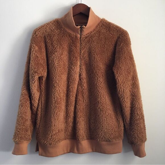 Teddy Fleece Half Zip Pullover | Size Small - Picture 1 of 7